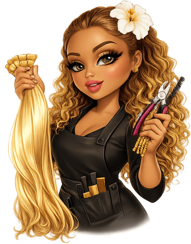 Glam Doll Hair stylist cartoon artwork